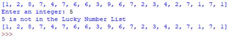 lucky number in python.